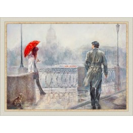 Картина "Красный зонт" О. Дандорф 57-744